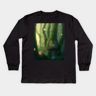 Fairy Forest Village Enchanted Woodland Kids Long Sleeve T-Shirt